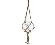 MICA Decorations Carice Hängeampel Kugel, Glas, transparent, 33.5 x 33.5 x 140 cm