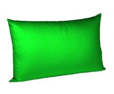 Fleuresse Colours Kissenbezug, Mako Satin, GrasgrÃ¼n, 40 x 60 cm