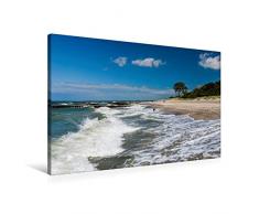 Premium Textil-Leinwand 90 x 60 cm Quer-Format Strand von Ahrenshoop | Wandbild, HD-Bild auf Keilrahmen, Fertigbild auf hochwertigem Vlies, Leinwanddruck von Klaus Hoffmann