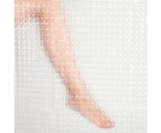 Anaterra Duschvorhang 3D mit Kästchen, transparent, wasserdicht