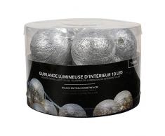 Lum & Co Dekorative Lichterkette, silber, 10 Stück