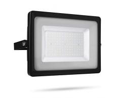 Smartwares LED Fluter extra flach mit 10.000 Lumen und 150 Watt, Aluminium, schwarz [Energieklasse A] W, 5,1 x 41,1 x 31,3 cm