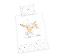 Herding Weißt du eigentlich wie lieb... Kleinkinder-Bettwäsche-Set, Bettbezug 100x135cm, Kopfkissenbezug 40x60cm, Baumwolle/Renforcé