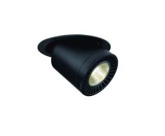 SLV LED Einbaustrahler SUPROS 2100lm, rund, schwarz | Dreh- und schwenkbare Deckenleuchte zur Innenbeleuchtung, LED Spot, Deckenstrahler, Decken-Lampe, Einbau-Leuchte | 1-flammig, LED Inkl., EEK A-A++