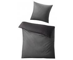 Kleine Wolke Punto Bettwäsche-Set, Baumwolle, anthrazit, 135 x 200 cm