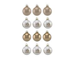 Thüringer Glas Design Christbaumschmuck, Diamonds, 12-Teilig 8cm, Uni & Deko