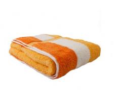 Gözze Duschtuch, 100% Baumwolle, 70 x 140 cm, New York, Streifen, Orange/Weiß/Gelb, 555-8450-5