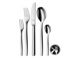 WMF Atic Besteckset, 12 Personen, 60-teilig, Monobloc-Messer, Cromargan protect Edelstahl poliert, glänzend, kratzbeständig, spülmaschinengeeignet