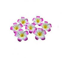 HugeStore 100er 6CM Plumeria Hawaiian Frangipani Schaumblüte für Hochzeit Party Dekoration Lila