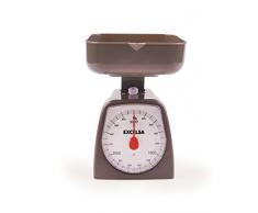 Excelsa Colors Mechanische Küchenwaage, 3 kg, ABS, 15 x 14 x 18 cm grau