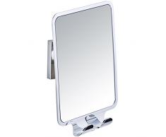 Wenko 22693100 Wandspiegel Quadro mit Vacuum-Loc, ABS, Silber, 14 x 8 x 19.5 cm