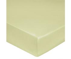 Blanc Des Vosges C4H69M-94 Spannbettlaken, 120 x 190 cm, Spannhöhe 30 cm, Anis