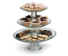 Anchor Hocking Etagere von Glas Presence dienen-Platte, weiß, 33 x 33 x 12 cm