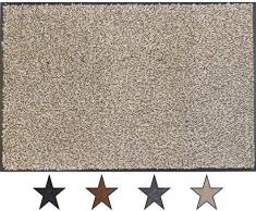 oKu-Tex Fußmatte | Schmutzfangmatte | Eco-Dry| Beige | Baumwolle | Recycling-Gummi | für innen | Eingangsbereich / Haustür / Flur | rutschfest | 60x90 cm