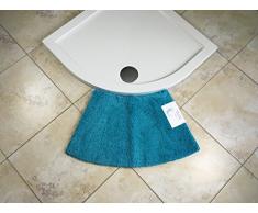 Cazsplash Quadrant Kleine Gebogene Duschmatte, Baumwolle, blaugrün, S