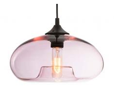 Pendelleuchte Bronks, Glas glossy, 40 W, rosa, Ø 18 x H 30 cm