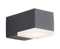 AEG Außenwandleuchte, Aluminium, 4 W, anthrazit