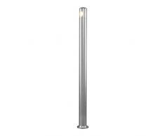 Konstsmide Monza 7923-310 Wegeleuchte HighPowerLED / B: 6cm T: 6cm H: 100cm / 2x3W / IP44 / Aluminium / silbergrau