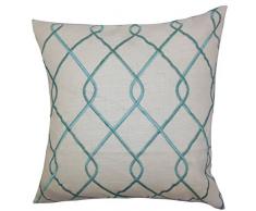 Das Kissen Collection Jolo Geometrische Kissenbezug, blau