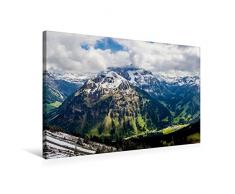 Premium Textil-Leinwand 75 x 50 cm Quer-Format Blick vom Walmendingerhorn | Wandbild, HD-Bild auf Keilrahmen, Fertigbild auf hochwertigem Vlies, Leinwanddruck von Horst Eisele