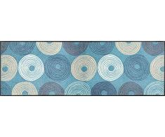 wash+dry Fußmatte Cyclone, 60x180 cm, innen, waschbar, blau