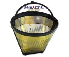 seleXions GF2S Goldfilter klein 2-6 Tassen mit antihaft Titanhartschicht, mit Skalierung 2-6 T