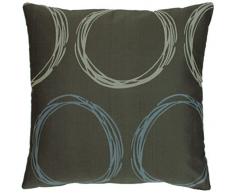 APELT KissenhÃ¼lle Plexi Farbe 10, moderner und trendiger Kissenbezug, hochwertige und schicke ZierkissenhÃ¼lle mit eingewebten Kreisen, aufwendige Jacquard Webung in Braun-Blau-Beige, GrÃ¶Ãe 40 x 40