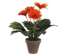 MICA Decorations Kunstpflanze, Polyester, Orange, h35xd30cm