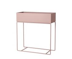 Ferm Living Plant Box Blumenkasten, Metall, rosa, 65cm