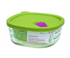 Lock & Lock LLG162 Ovenglas für Mikrowelle und Ofen, Glas, tranparent, 12.5 X 12.8 X 5.4 cm