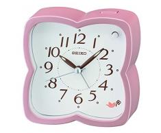 Seiko Clocks Wecker, Kunststoff, rosa, 9.9 x 9.8 x 5.7