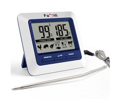 Famili MT004 Digitales Bratenthermometer Ofenthermometer mit Countdown Timer für Smoker/BBQ/Grill