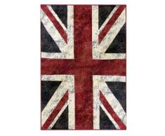 Viva Pop Teppich Lens in Rot/Blau Teppichgröße: 95 x 140 cm, Synthetikfaser, Multicolored, 140 x 95 x 0.4 cm