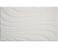 Linea Due 3D Badteppich 100% Polyester, ultra soft, rutschfest, MARRAKESH, Badematte 60x100 cm, natur