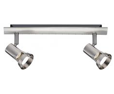 Paulmann 66699 Spotlight Teja max 2x10W GU10 Nickel satiniert 230V Metall 666.99 Deckenleuchte Lampe LED Deckenlampe Deckenstrahler