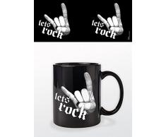 Pyramid International Lets Rock schwarz Keramik-Tasse in Geschenkbox