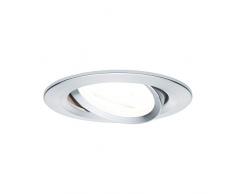 Paulmann Leuchten Paulmann 93606 LED Nova Einbaustrahler rund Deckenspot 3x7W Einbaulampe GU10 dimmbar und schwenkbar IP23 sprühwassergeschützt Einbauleuchte, Aluminium, 7 W, Alu gedreht