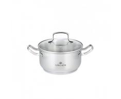 Gerlach Topf mit Deckel Simple 20cm, 2.5L, Edelstahl, Silber, 20 cm