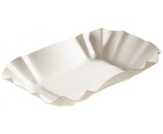 Papstar Schalen / Schüsseln pure, weiß, (250 Stück), eckig, 9 x 14 x 3 cm, TÜV-zertifiziert, aus 100% Frischfaserkarton, kompostierbar, lebensmittelecht, #11303