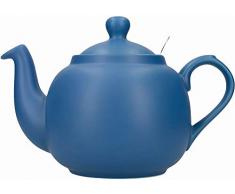 London Pottery LPFHTPOT6BLU Farmhouse Teekanne mit Teesieb in Geschenkbox, keramik