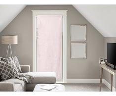 Soleil docre Gardine für Fenstertür Baumwolle 70x200 cm Panama rosa