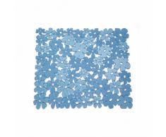 InterDesign Blumz Spülbeckeneinlage, reguläre Spülbeckenmatte aus PVC Kunststoff, blau