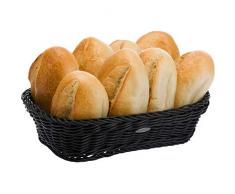 Saleen Mehrzweck-Korb, Gastrotauglich, Rechteckig, 26,5 x 19 x 7 cm, Kunststofffaser, Schwarz, 02036119101