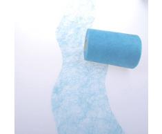 Deko AS GmbH Sizoflor Tischband Wellenschnitt hellblau ca. 12,5 cm Rolle 25 Meter 60W 015-R