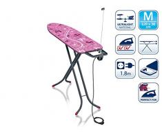 Leifheit Air Board M Compact Plus Dampfbügeltisch, 60years Color Edition pink, für Dampfbügeleisen, ultraleichtes Bügelbrett, für gute Ergebnisse in kurzer Zeit