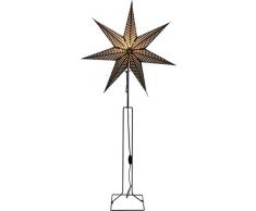 Star Standleuchte Stern Huss, schwarz, Metall, E14, 20.5 x 60 x 125 cm