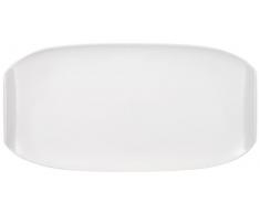 Villeroy & Boch Urban Nature Servierplatte, ovale Platte mit erhöhtem Rand aus Premium Porzellan in elegantem weiß, spülmaschinenfest, 50 x 26 cm