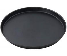 FMprofessional Pizzablech Ø 28 cm, hochwertiges Pizzabackblech, rundes Backblech aus Blaublech, Blech für tiefgekühlte und selbstgemachte Pizza, qualitative Pizzaform, Menge: 1 Stück