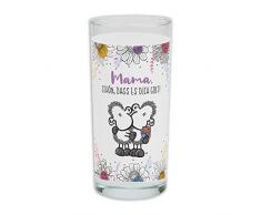 Die Geschenkewelt Sheepworld 46297 Mama Schön dass es dich gibt, Glas, 50 cl, Motivdekor Trinkglas