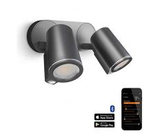 Steinel Spot DUO Sensor Connect LED-Strahler mit Bewegungsmelder, Anthrazit